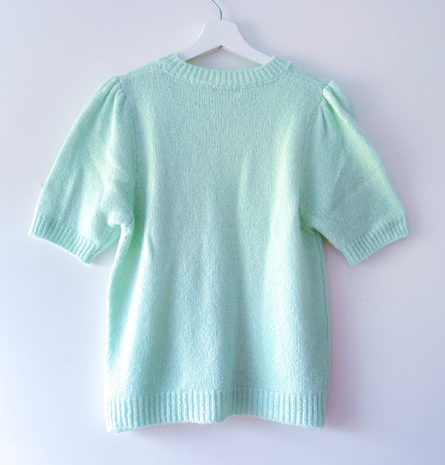 Trui - Floral mintgroen