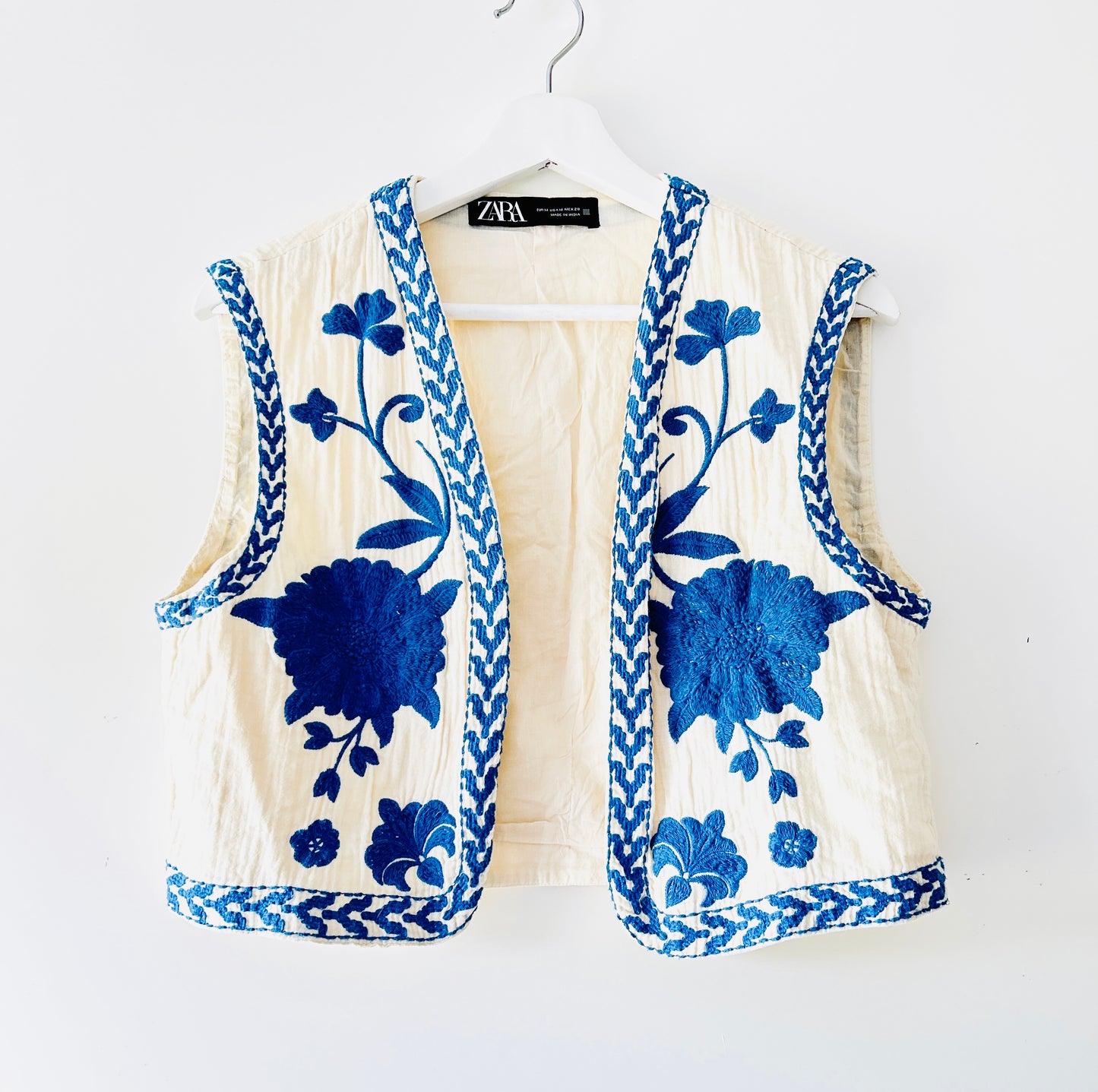 Zara embroidered vest