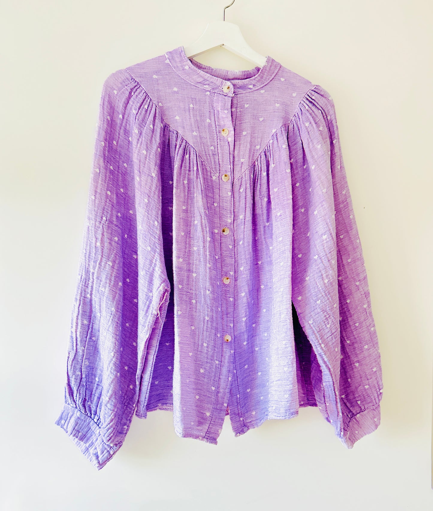 Blouse - hartjes lila