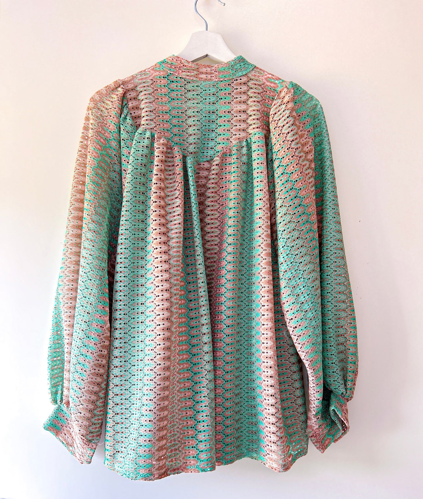 Blouse - Hailey mintgroen/roze