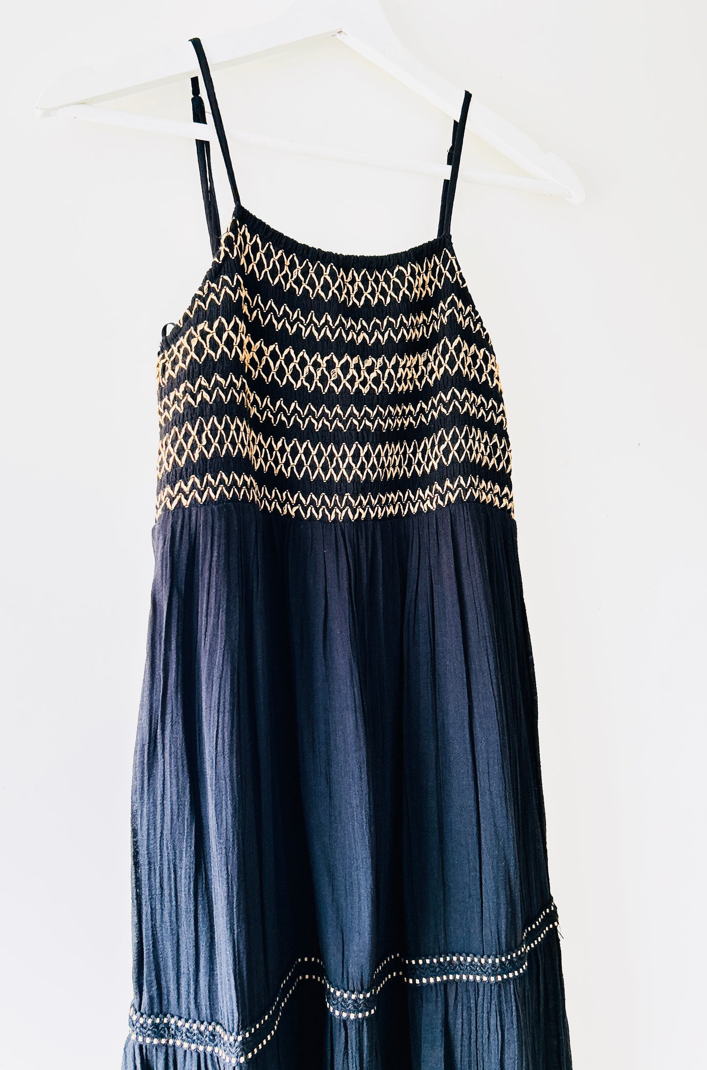 Black bohemian long dress Zara