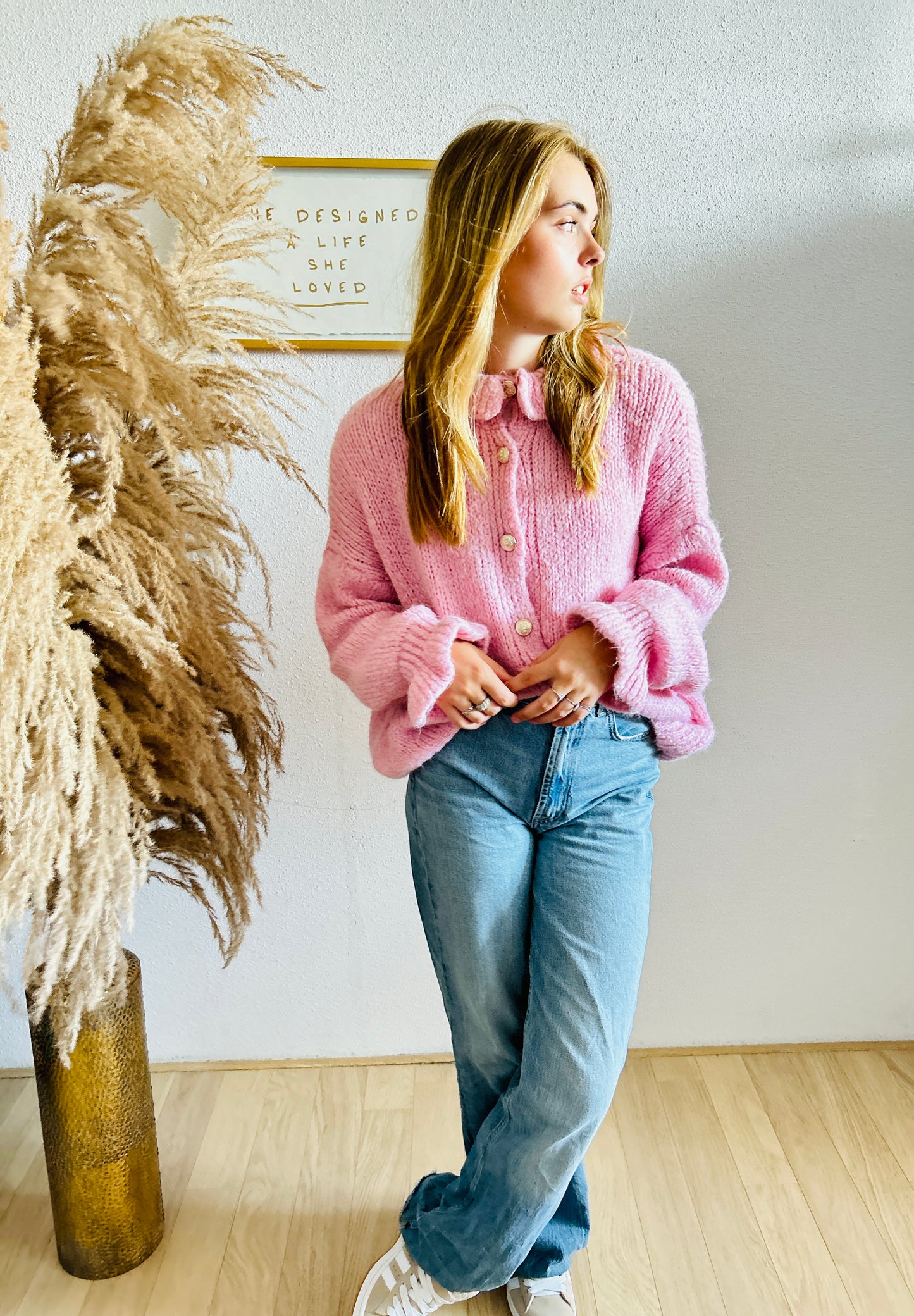 Knitted Vest - Juliette Pink