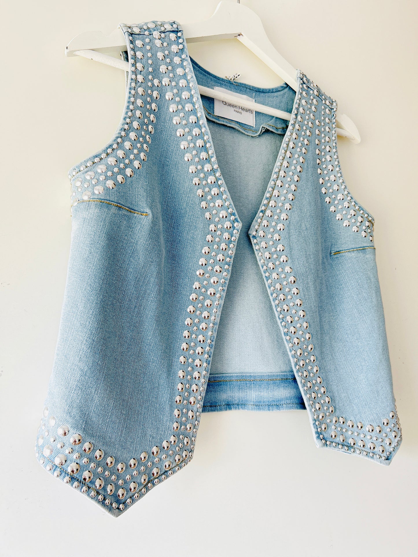 Gilet - Studded denim