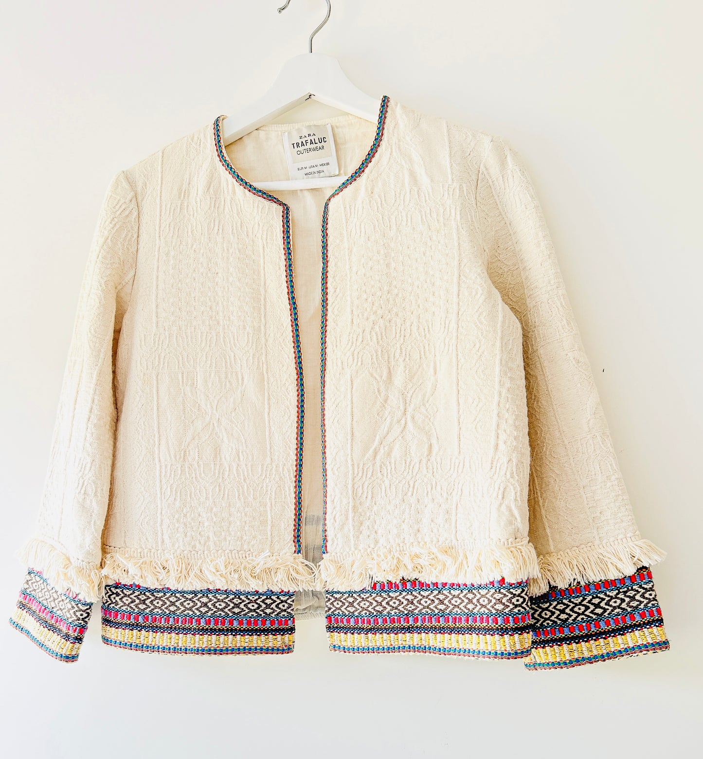 Bohemian ecru vest/jacket Zara