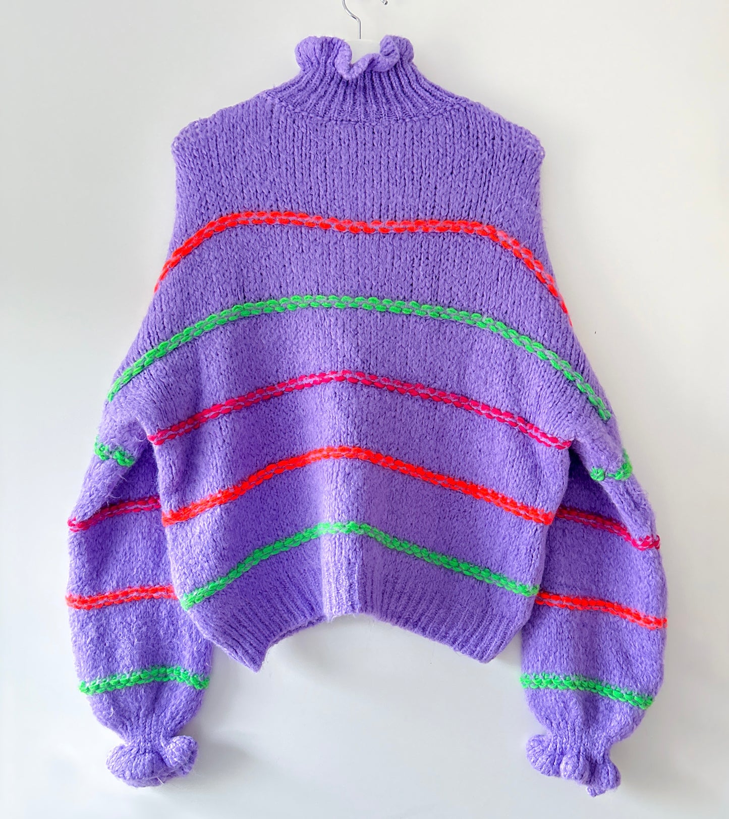 Trui - Ruffle col paars