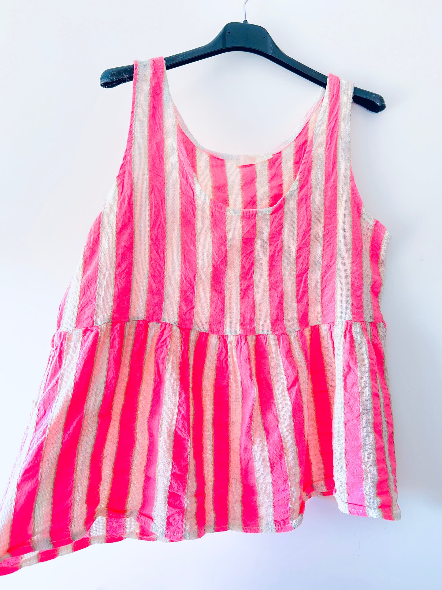 Tweedelige set - Stripe neon-roze