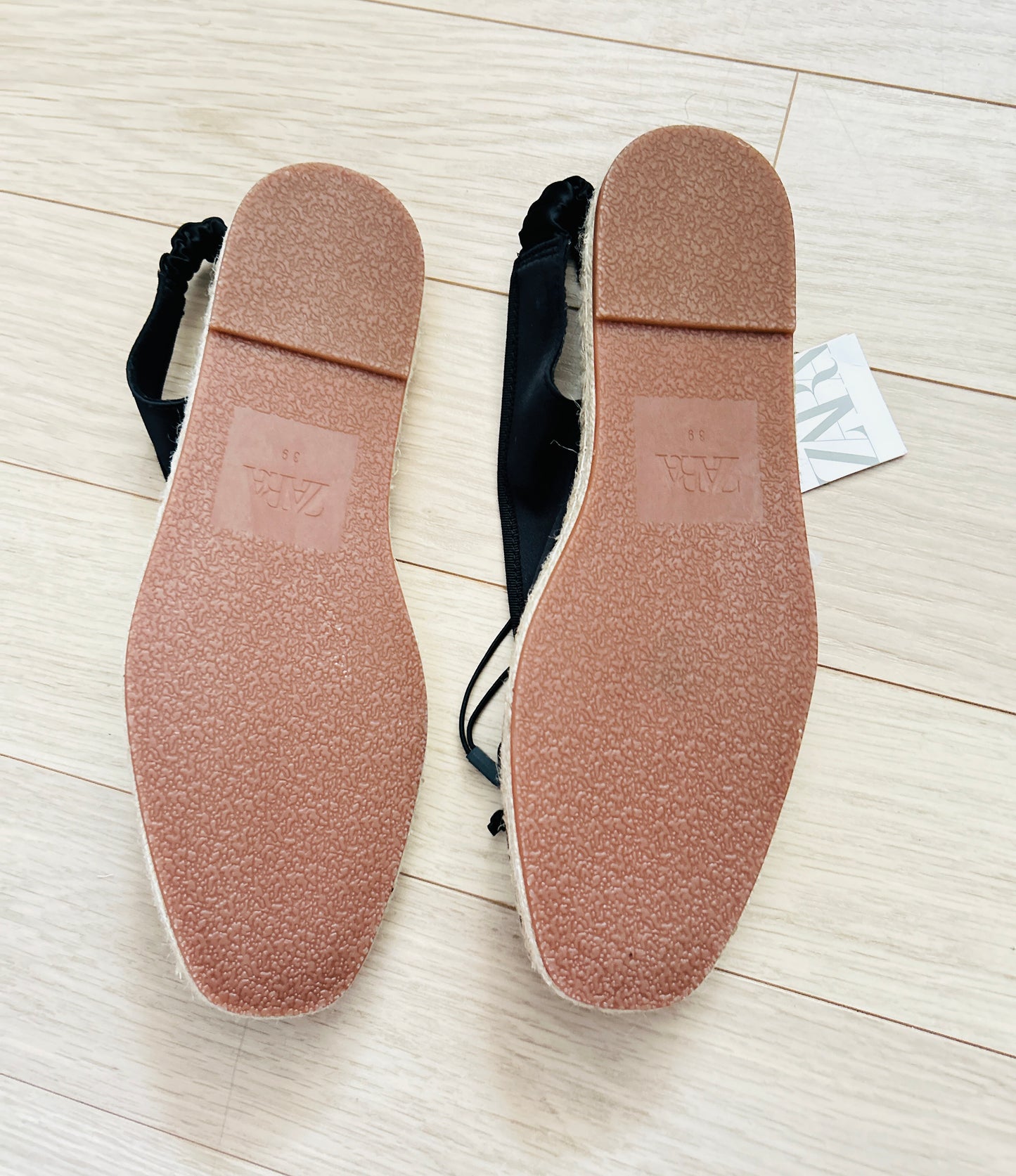 Black low espadrilles ballerina model Zara