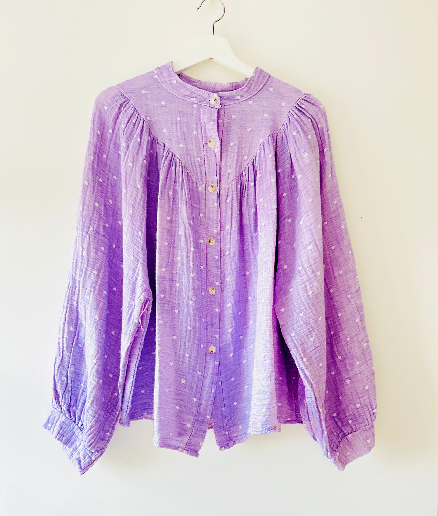 Blouse - hartjes lila