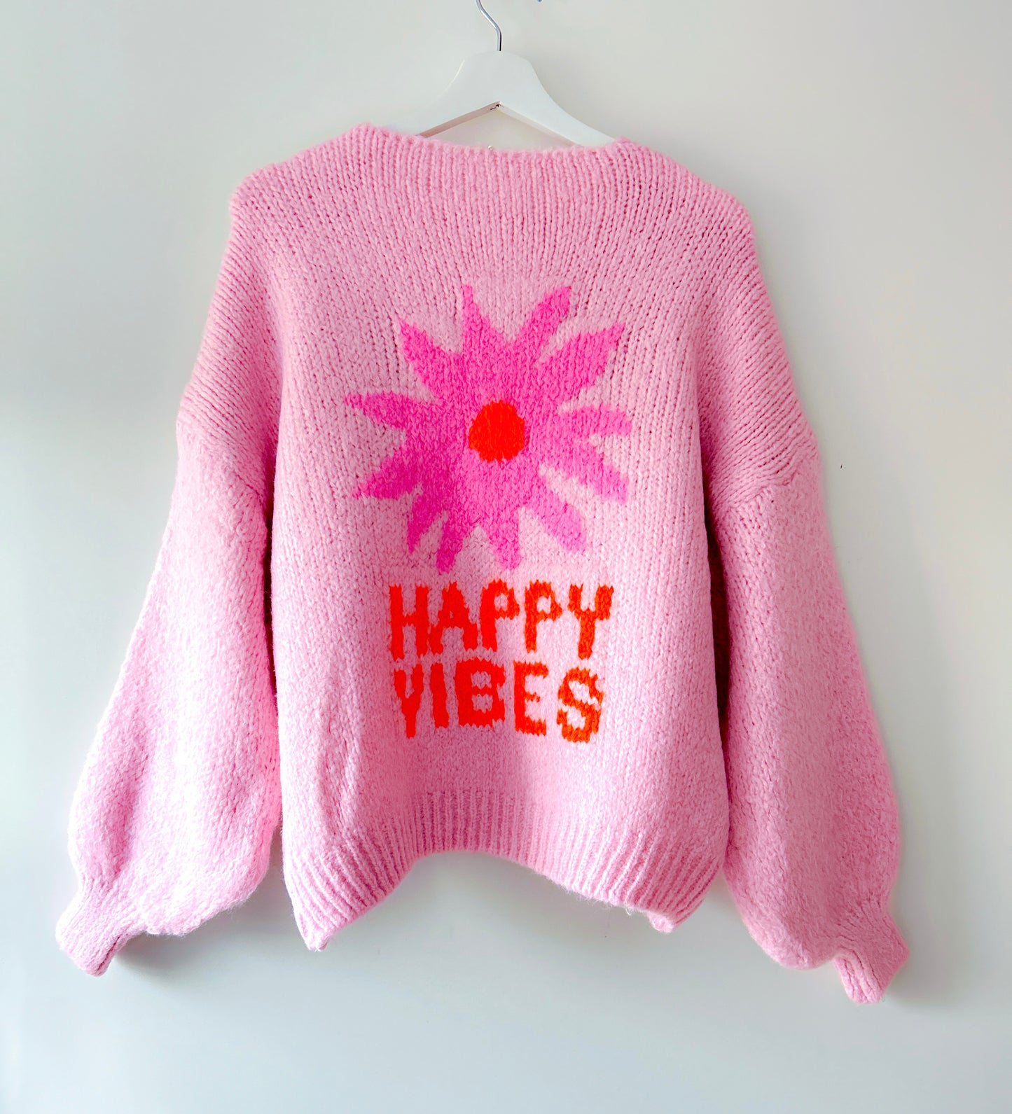 Vest - Happy vibes lichtroze