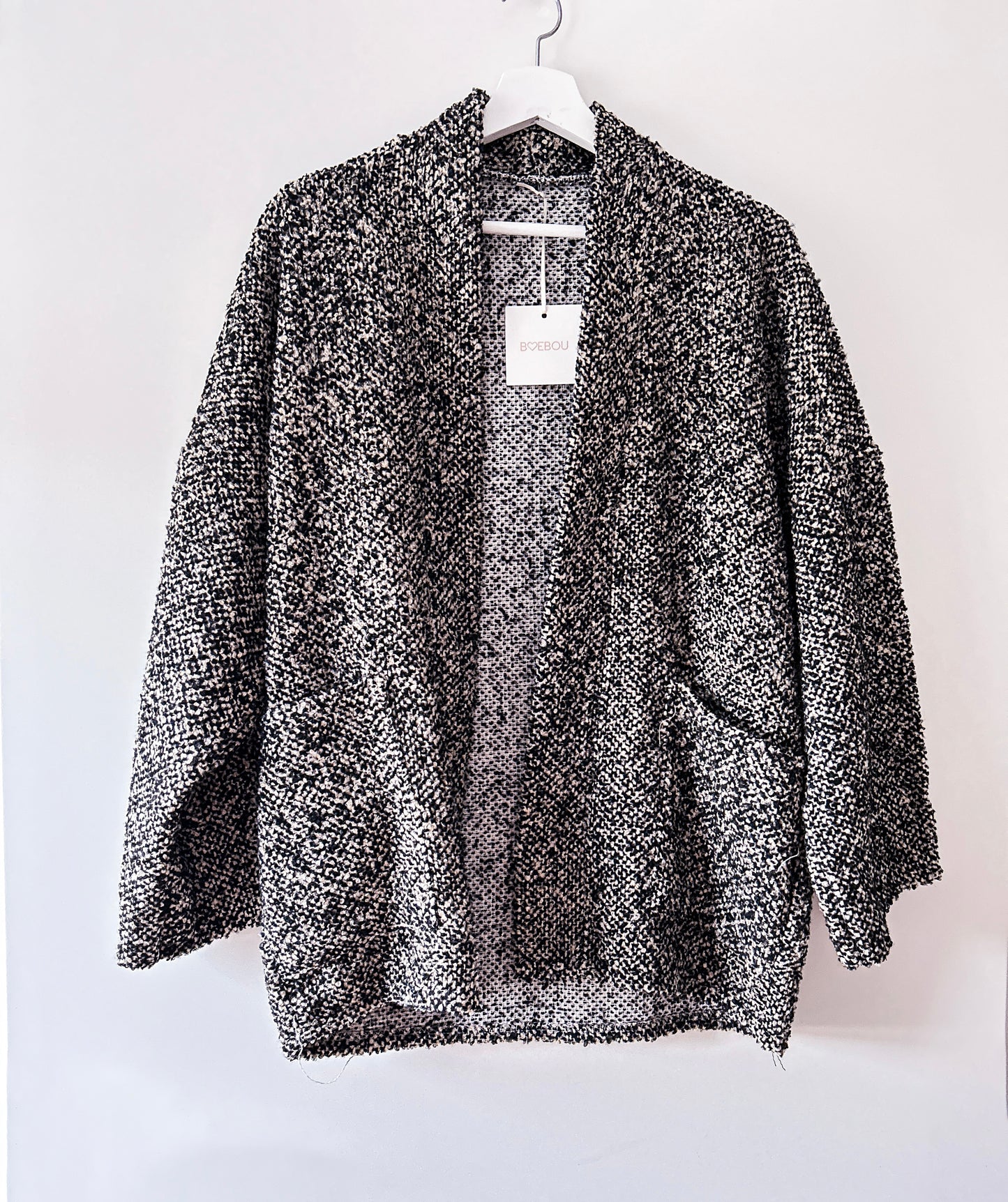 Blazer - Danté tweed melange zwart