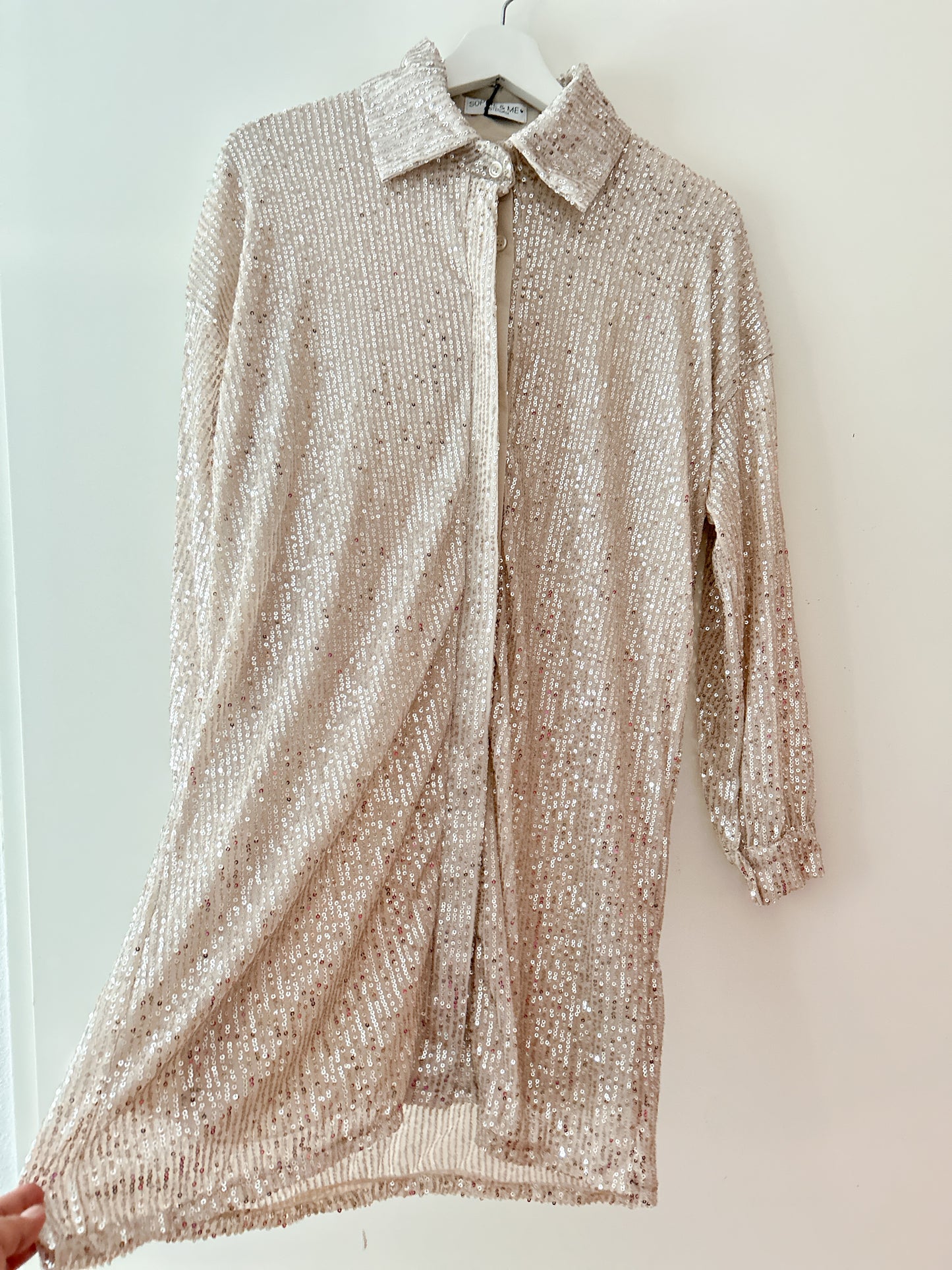Jurk - Glossy champagne