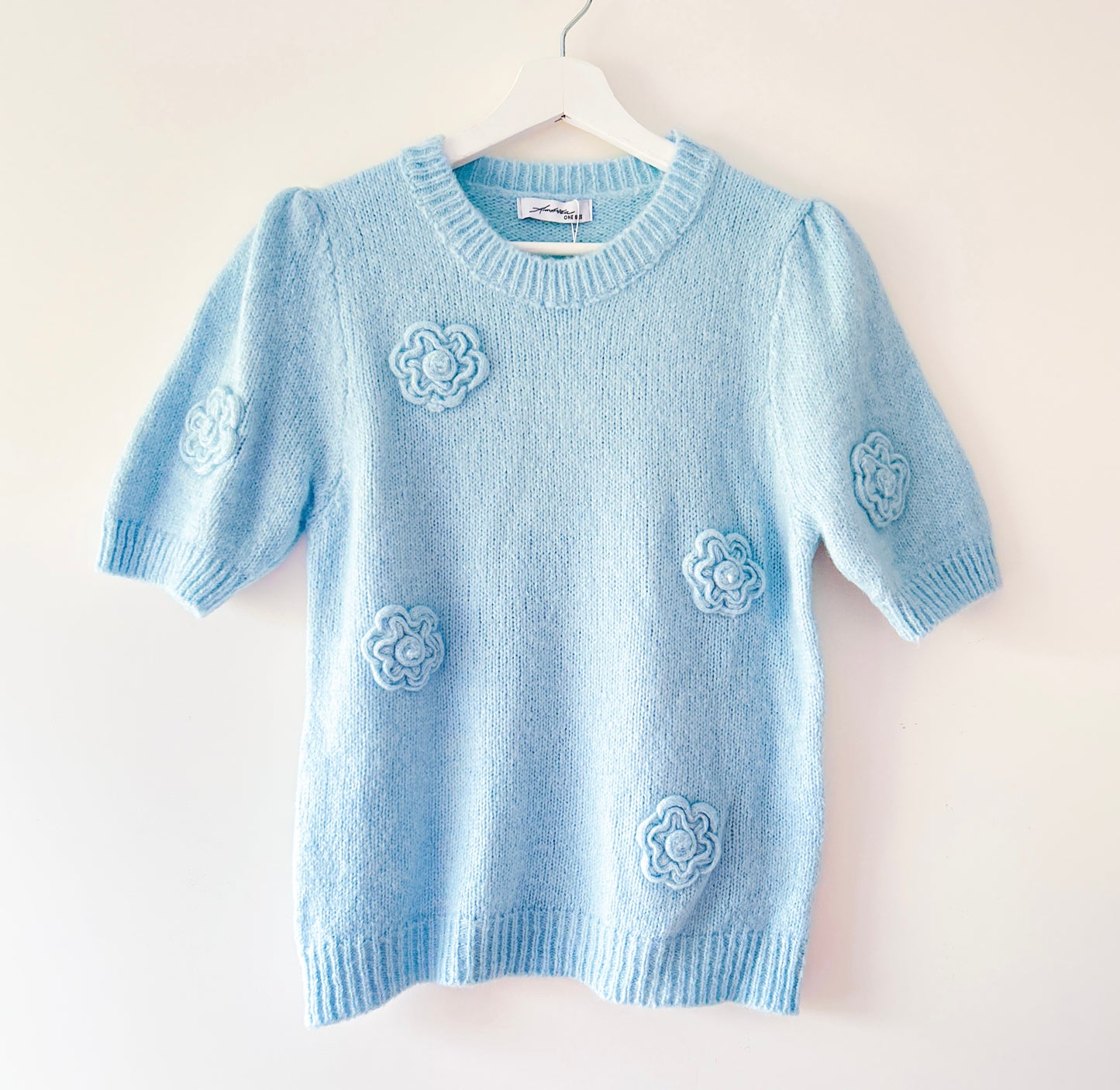 Trui - Floral blauw