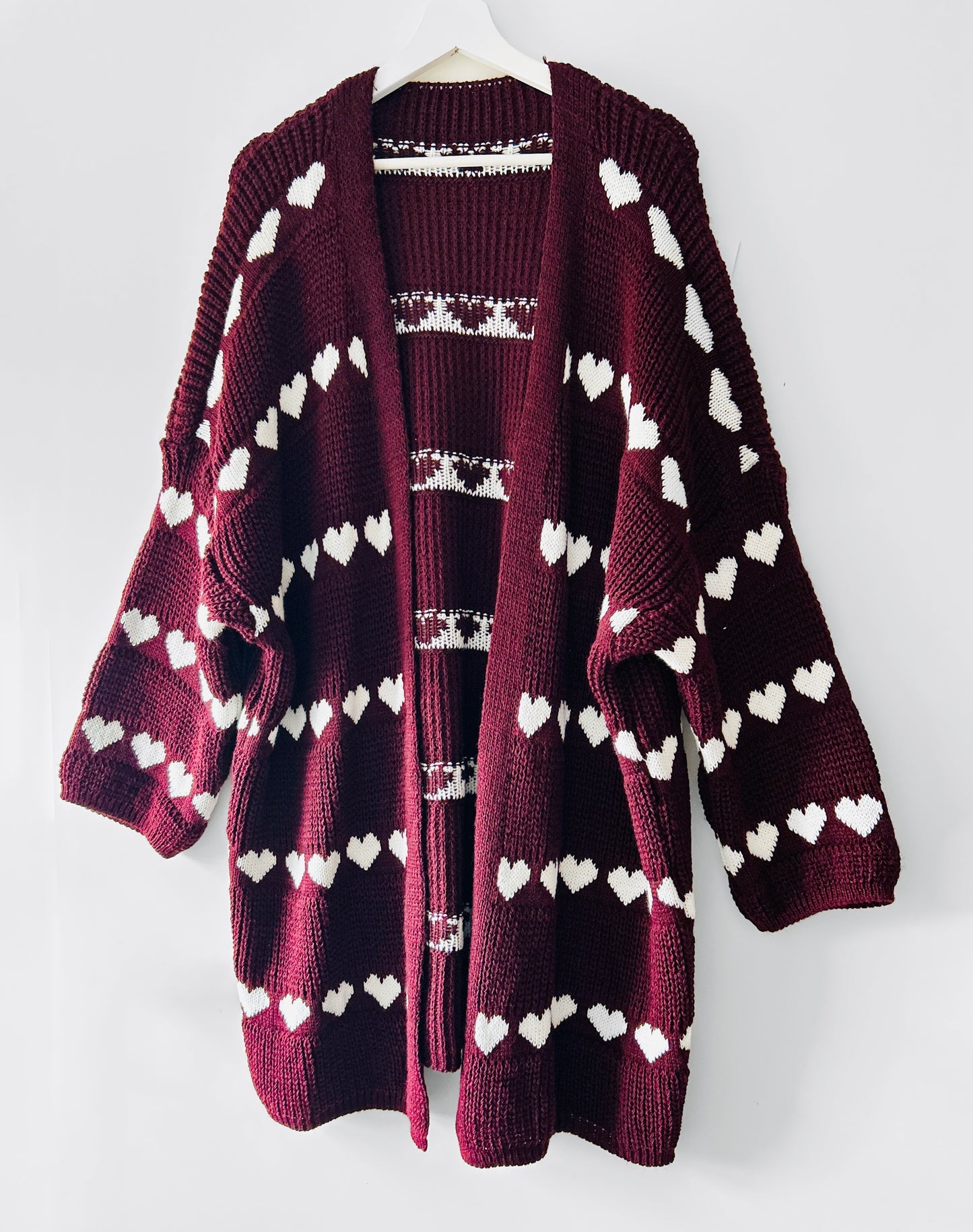 Knitted Vest - Love Me burgundy