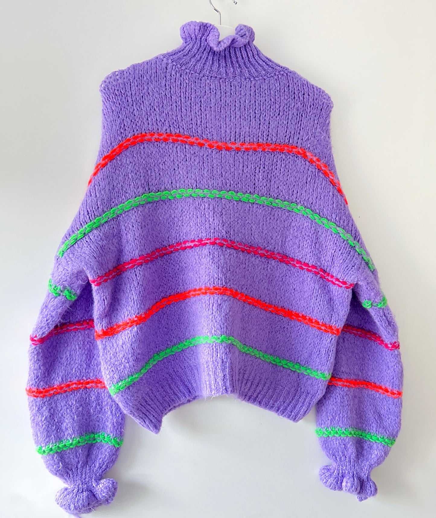Trui - Ruffle col paars