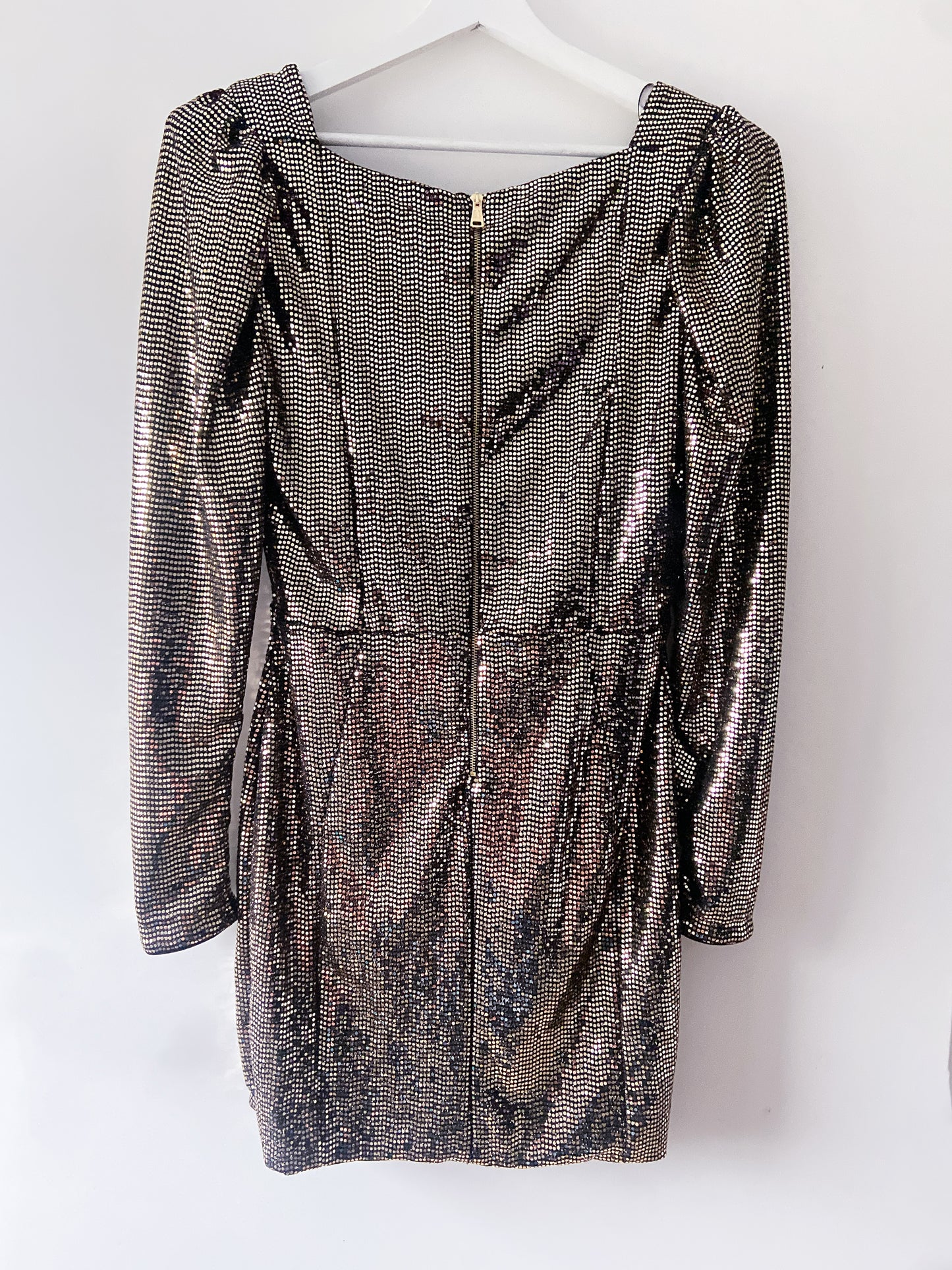 Robe de soirée dorée à sequins NIKKI