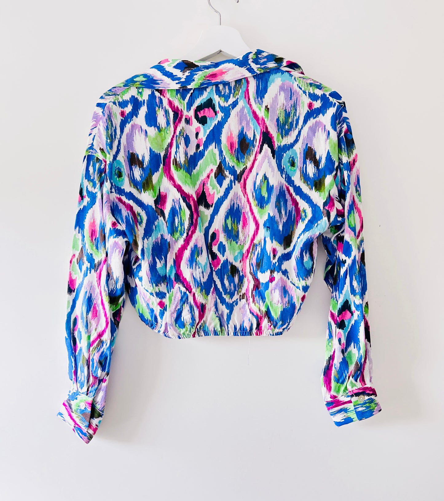 Multicolor crop top blouse Zara