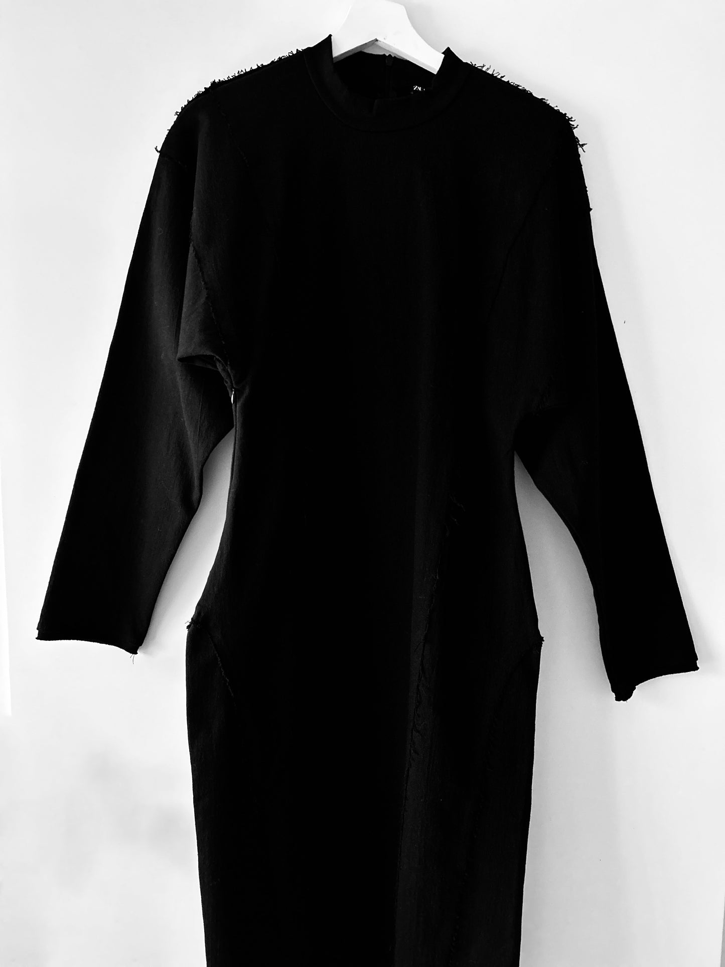 Robe longue en jean noir Zara