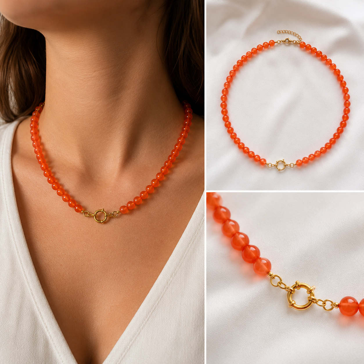 Lagoon love kralenketting oranje