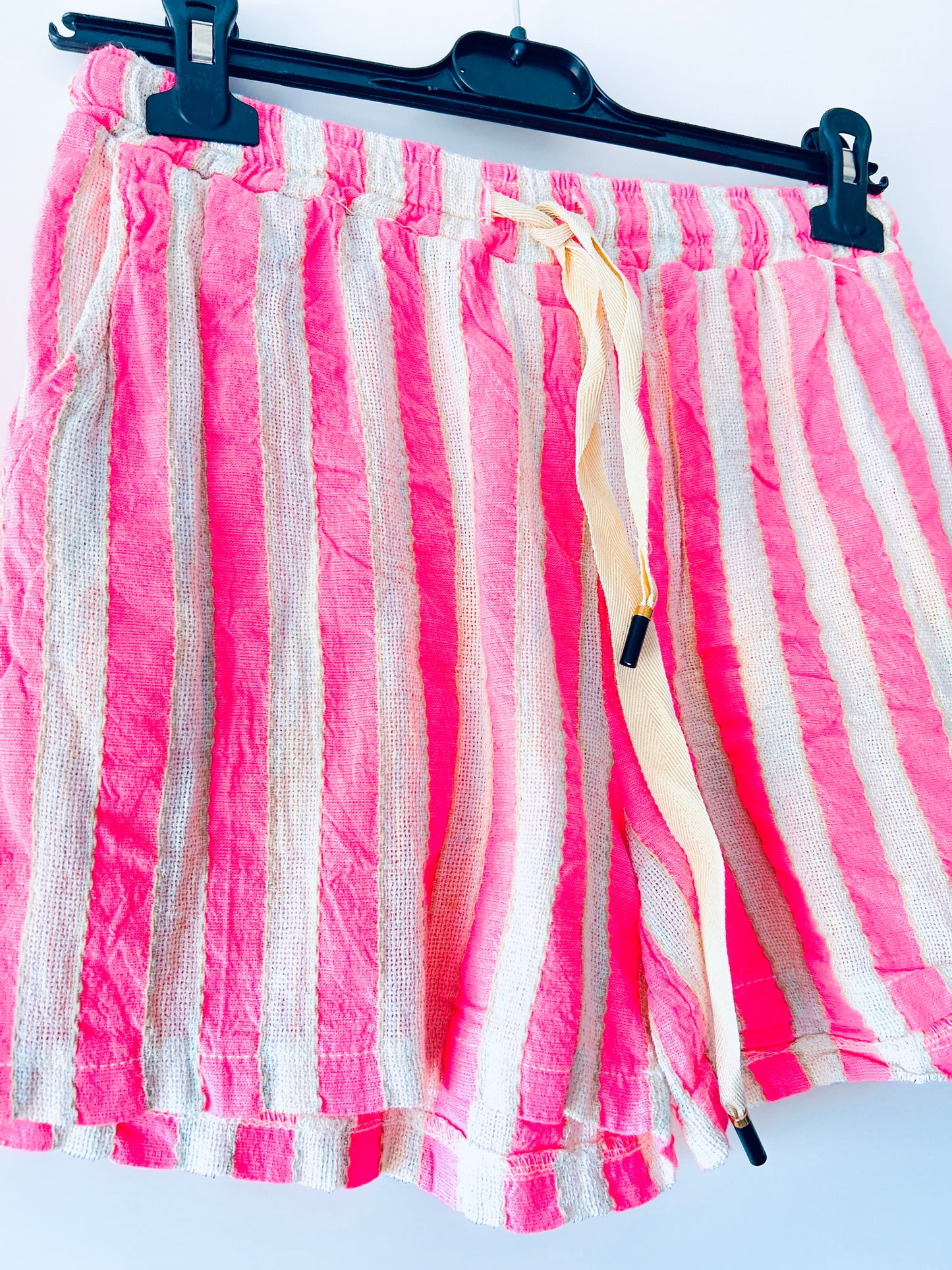 Tweedelige set - Stripe neon-roze