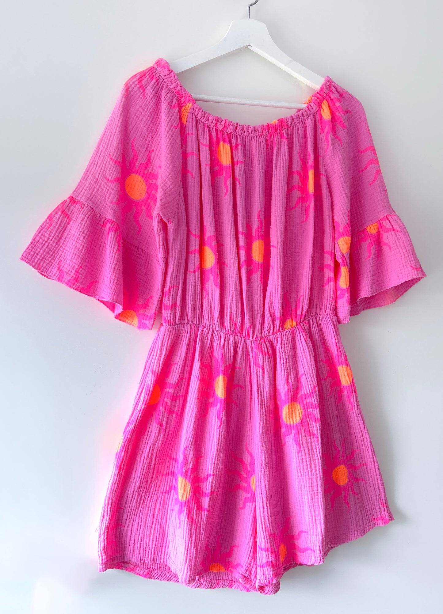 Playsuit - Sunny pink neon-roze/oranje