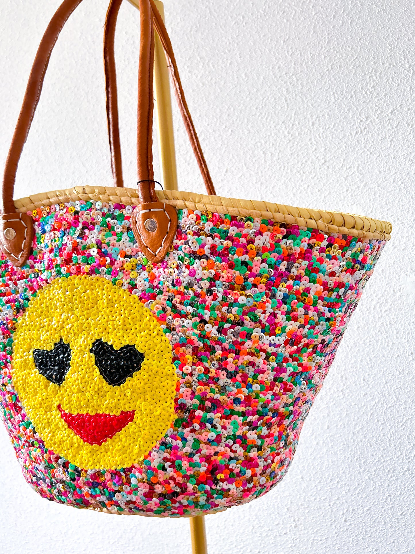 Smiley lovertjes strandtas