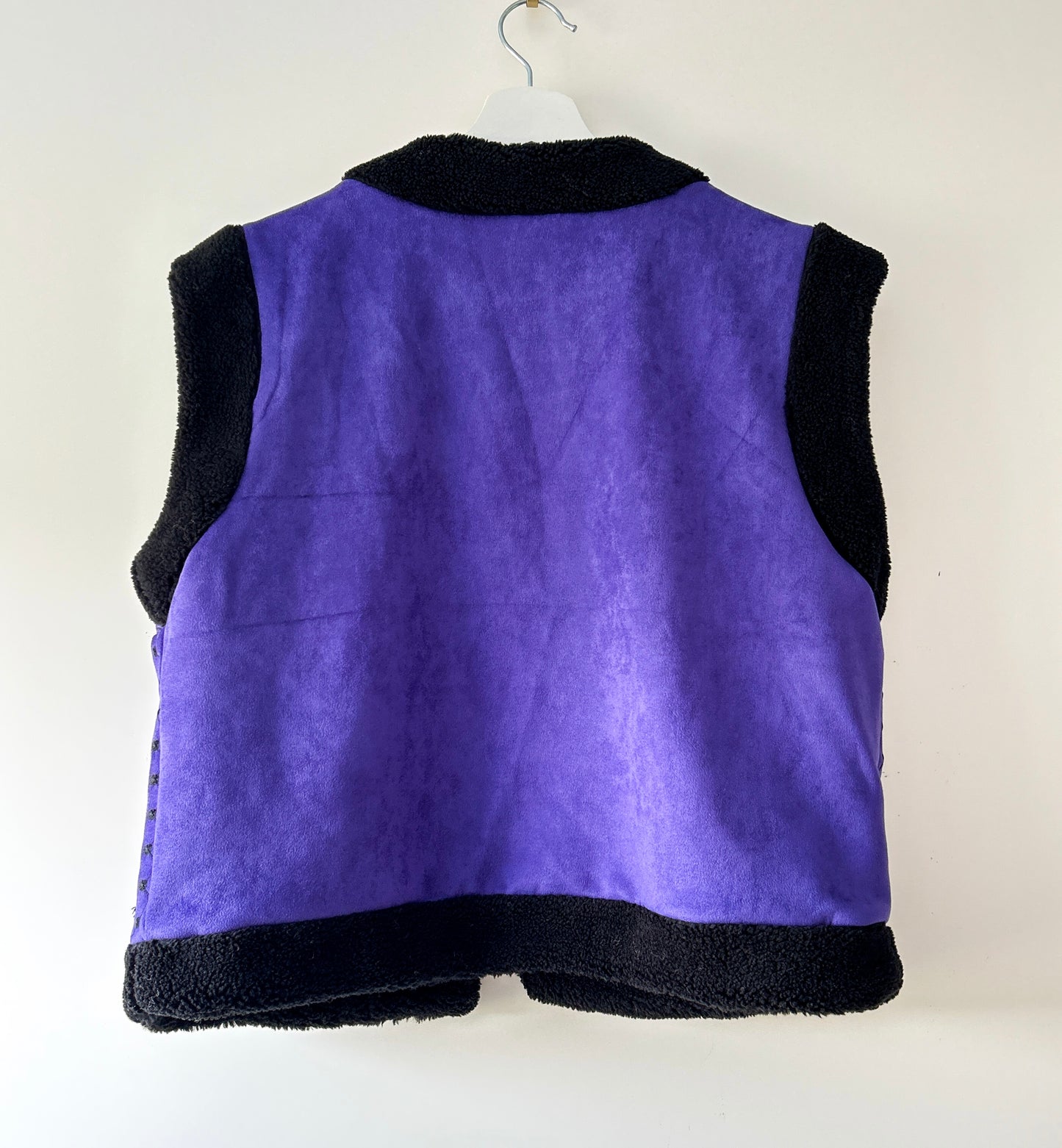 Gilet - Teddy met borduur paars