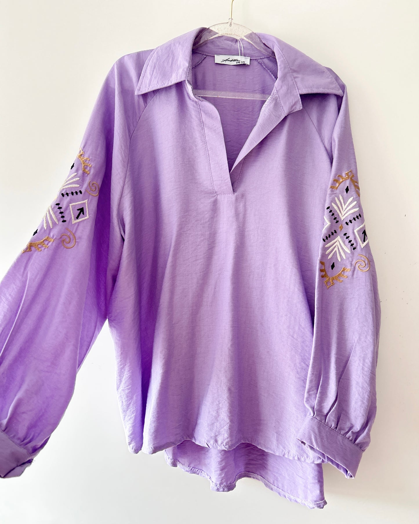 Blouse - boho summer lila
