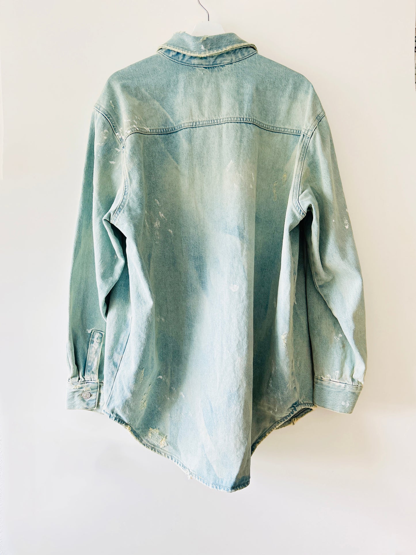Denim long overshirt/shacket Zara