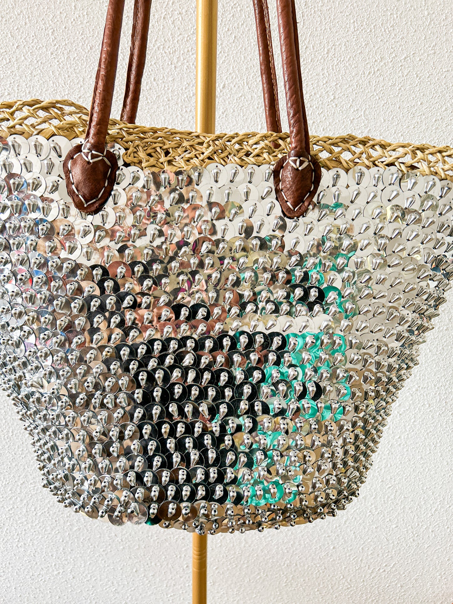 Zilver bullet lovertjes strandtas