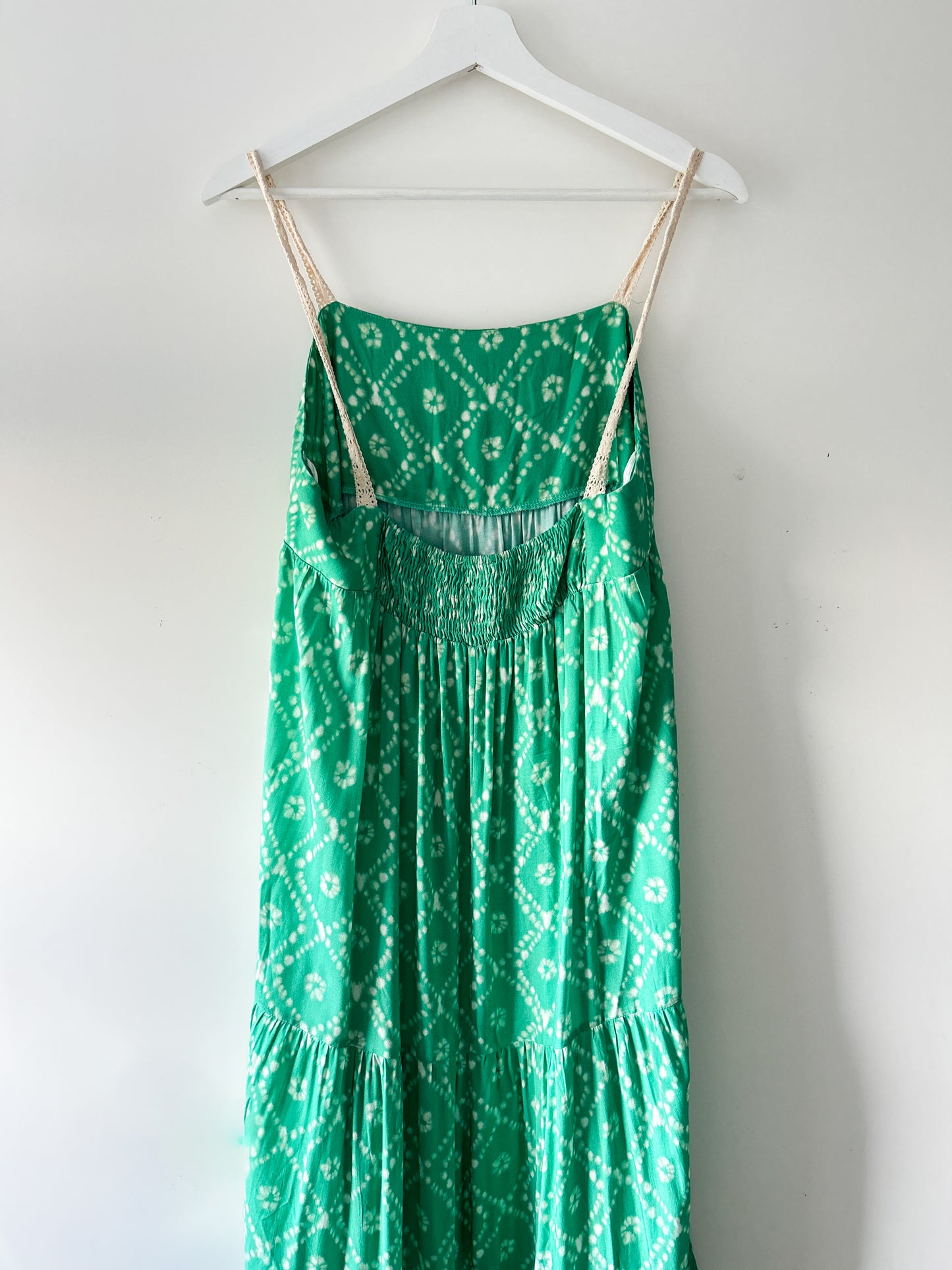 Robe longue verte avec imprimé Zara