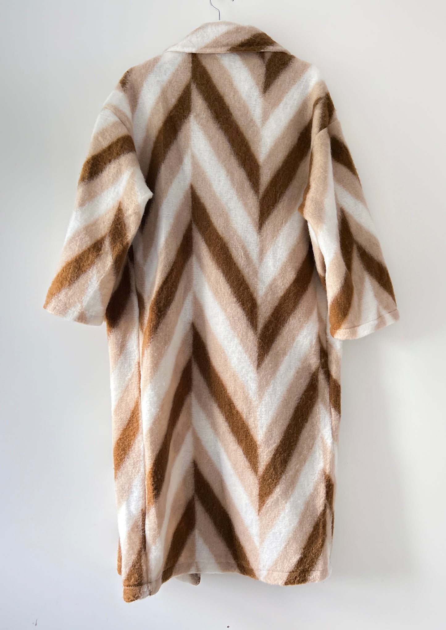 Wollen Overjas - Noé beige/bruin