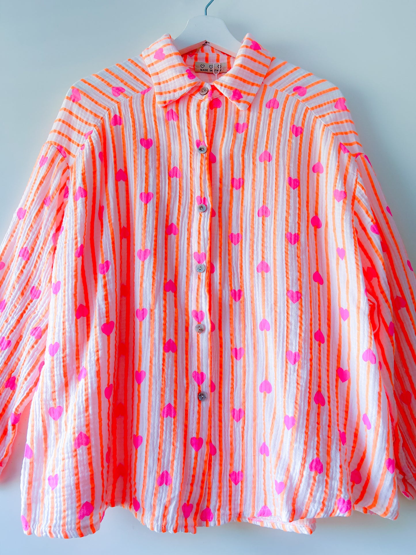 Blouse - Love March neon-oranje