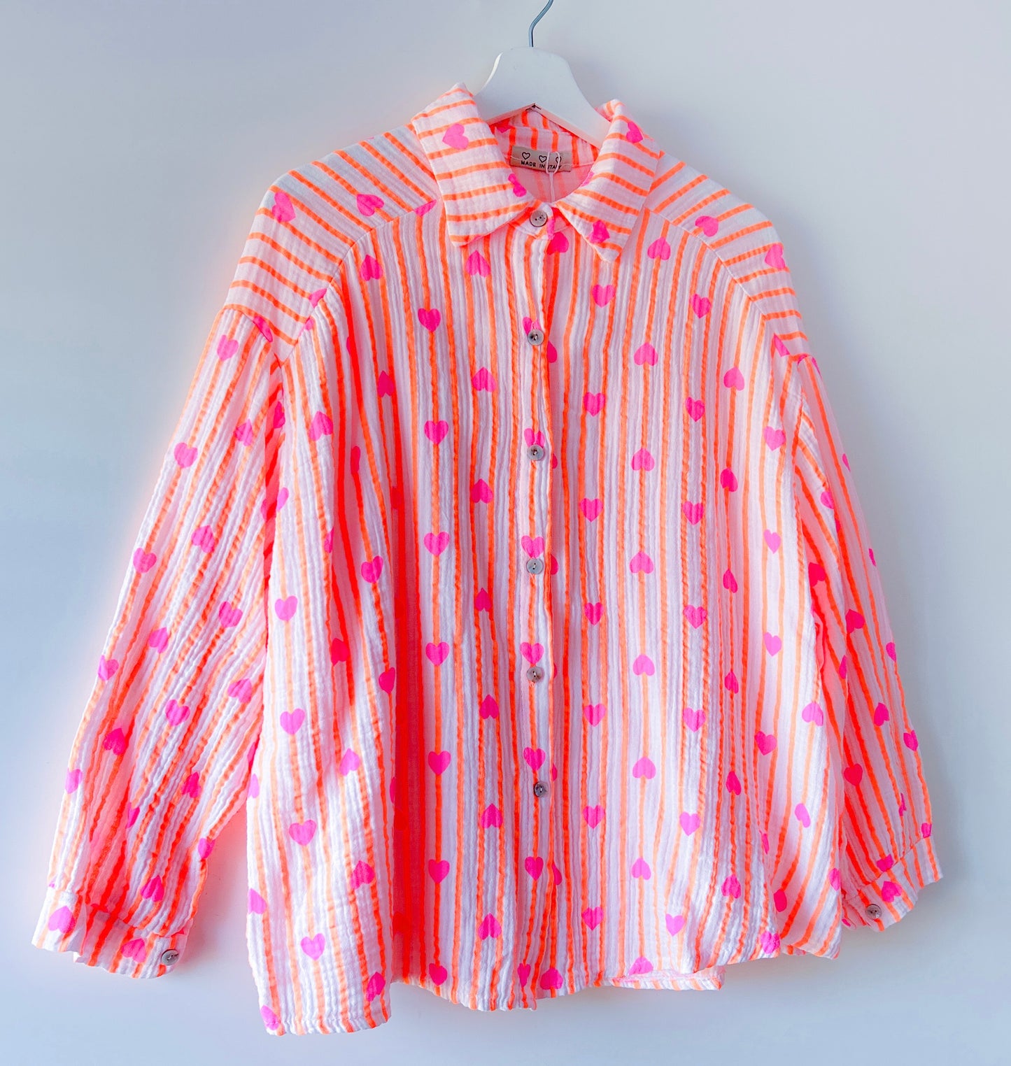 Blouse - Love March neon-oranje