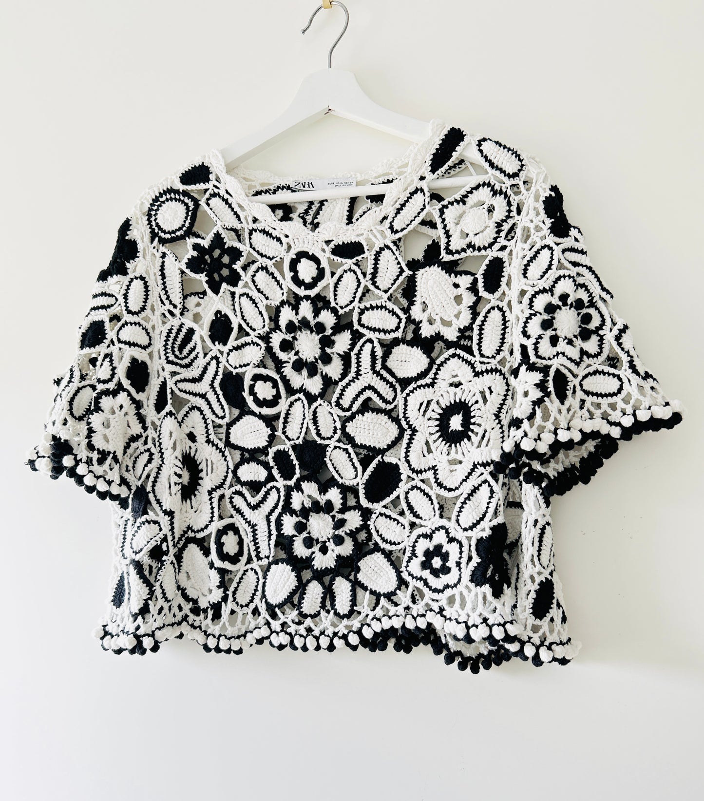 Short crochet top Zara