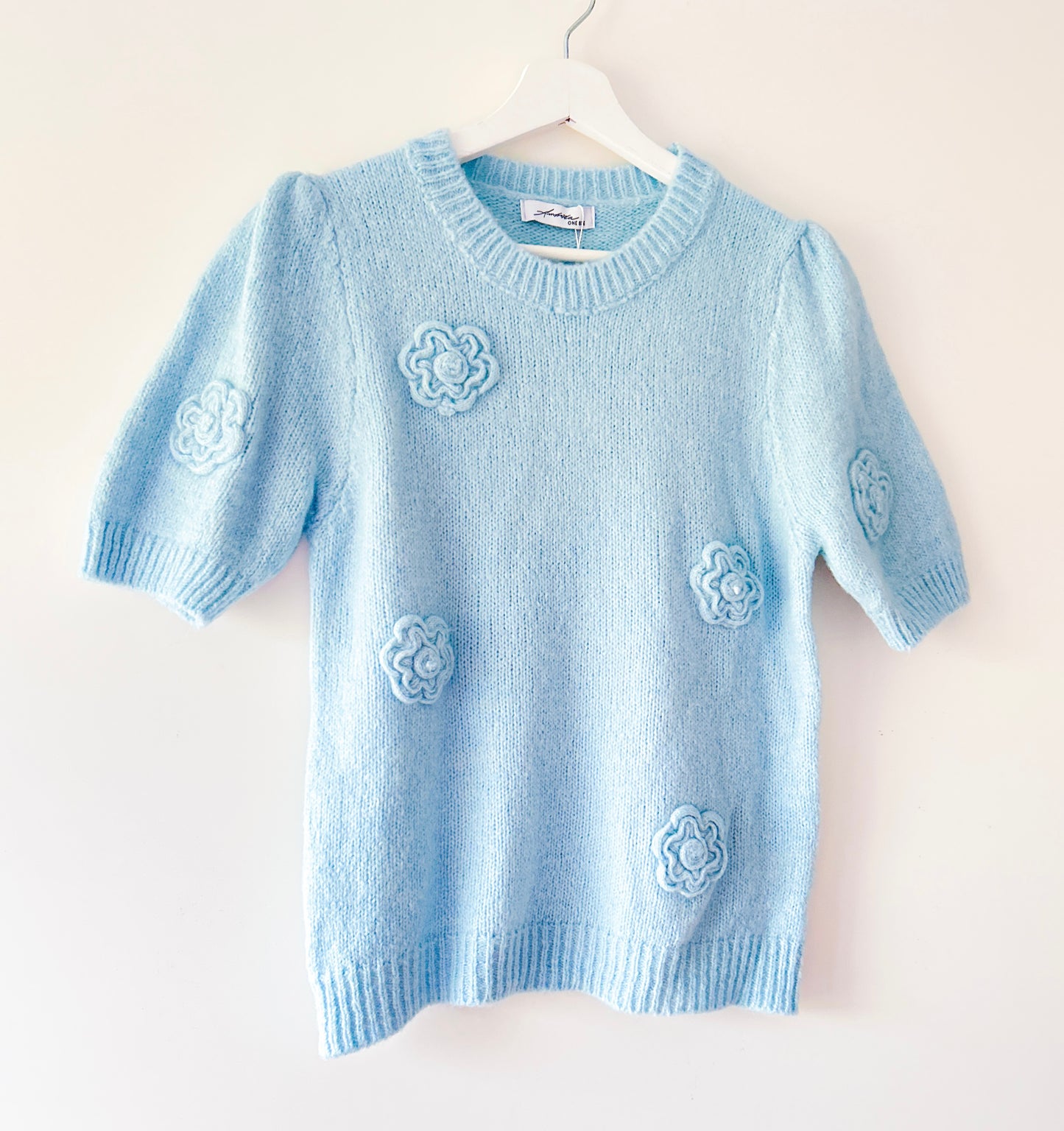 Trui - Floral blauw