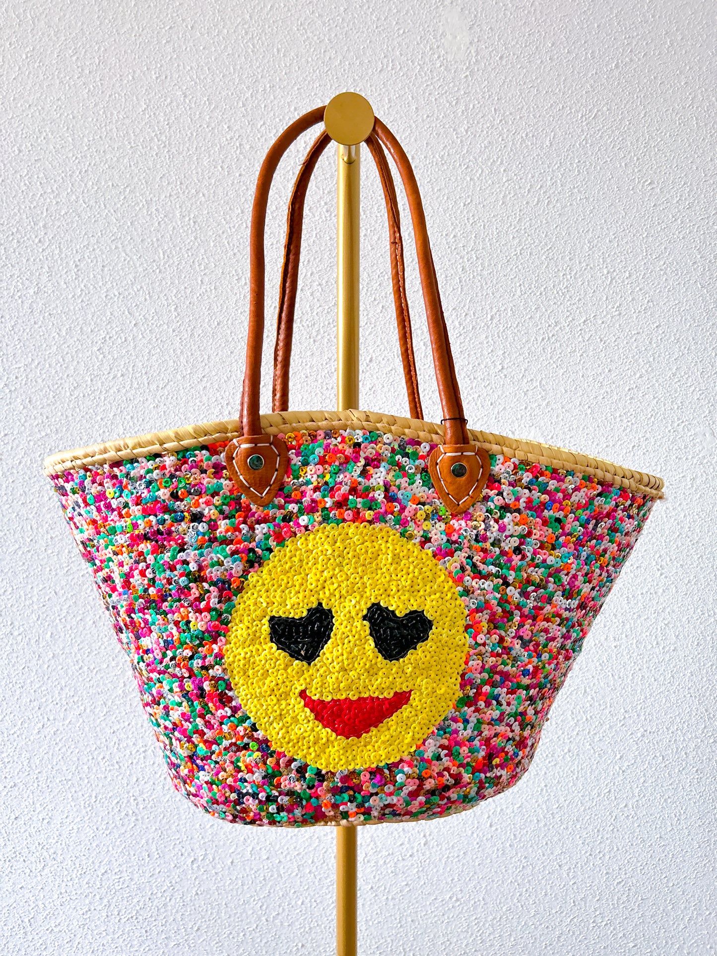 Smiley lovertjes strandtas