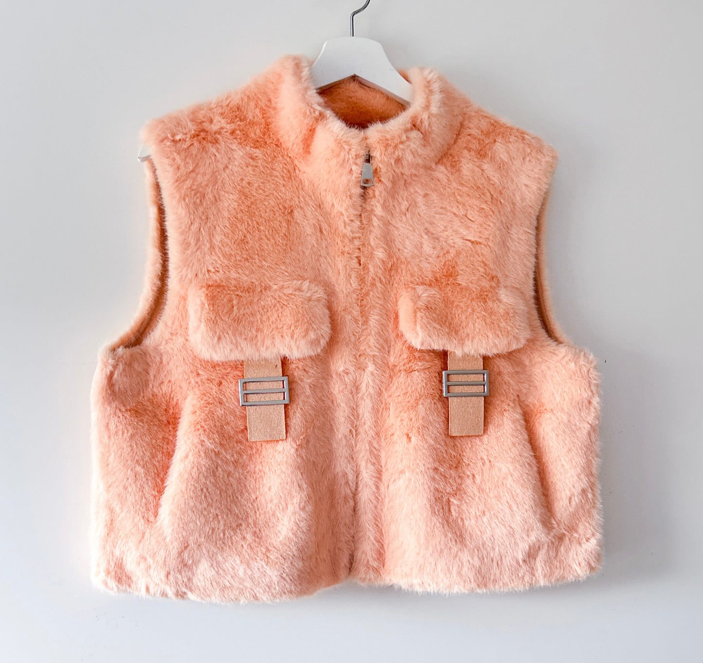 Bodywarmer - Fluffy May pasteloranje