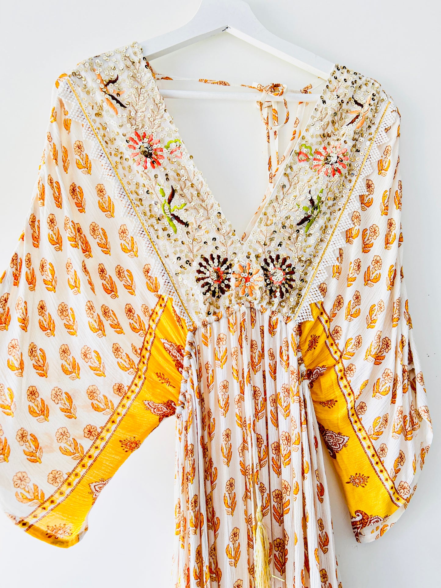 Jurk - Bohemian beach oranje
