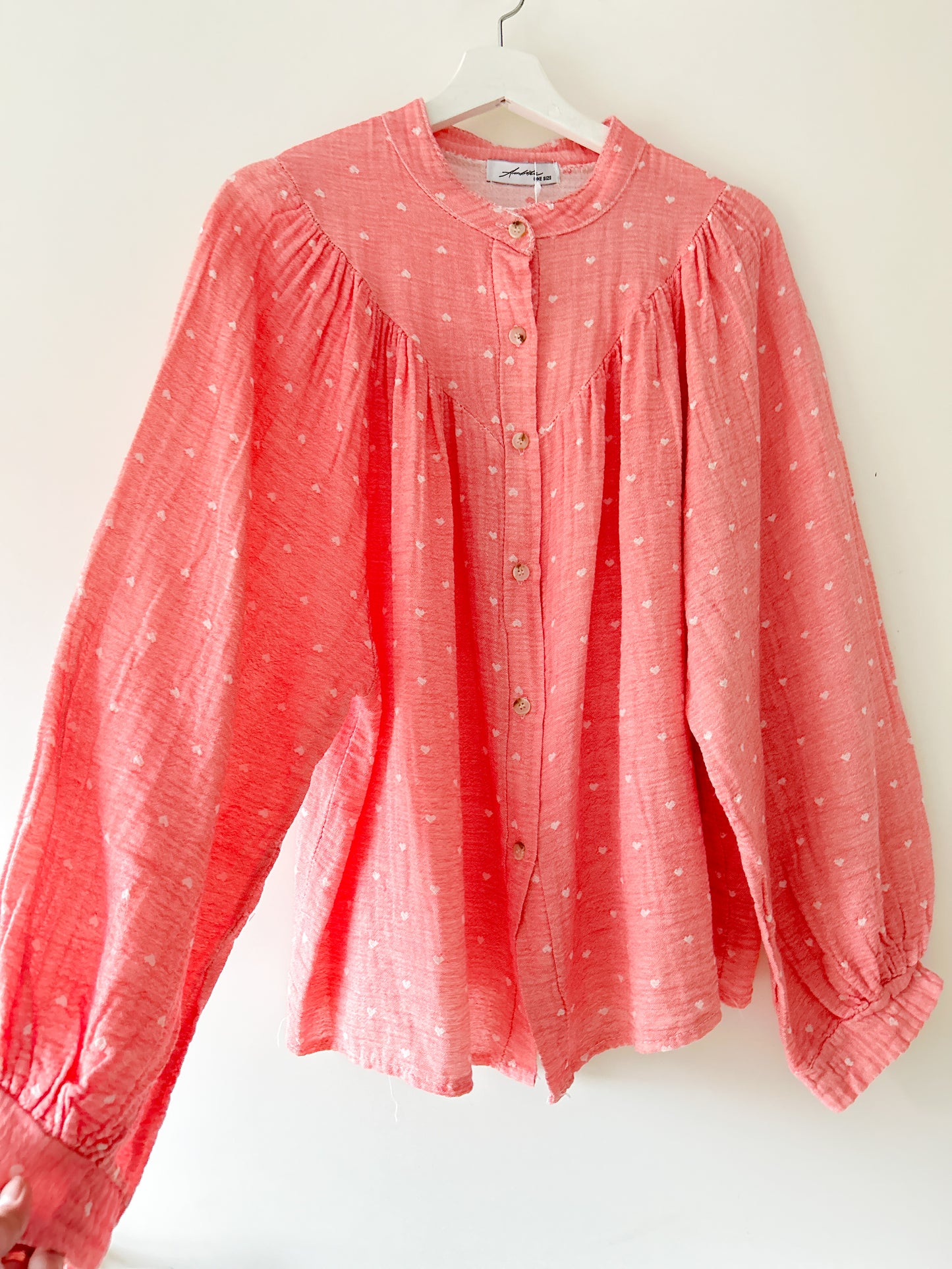Blouse - hartjes rood