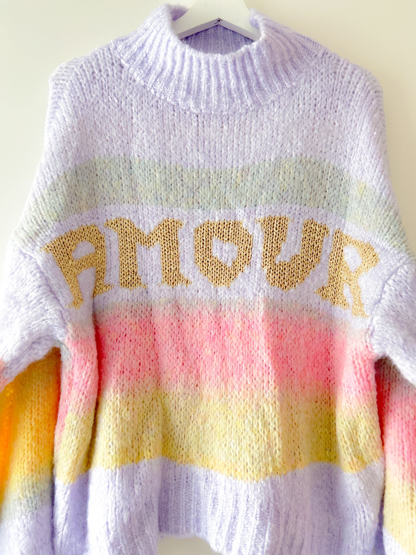 Knitted Turtleneck - Amour Pastel Lilac