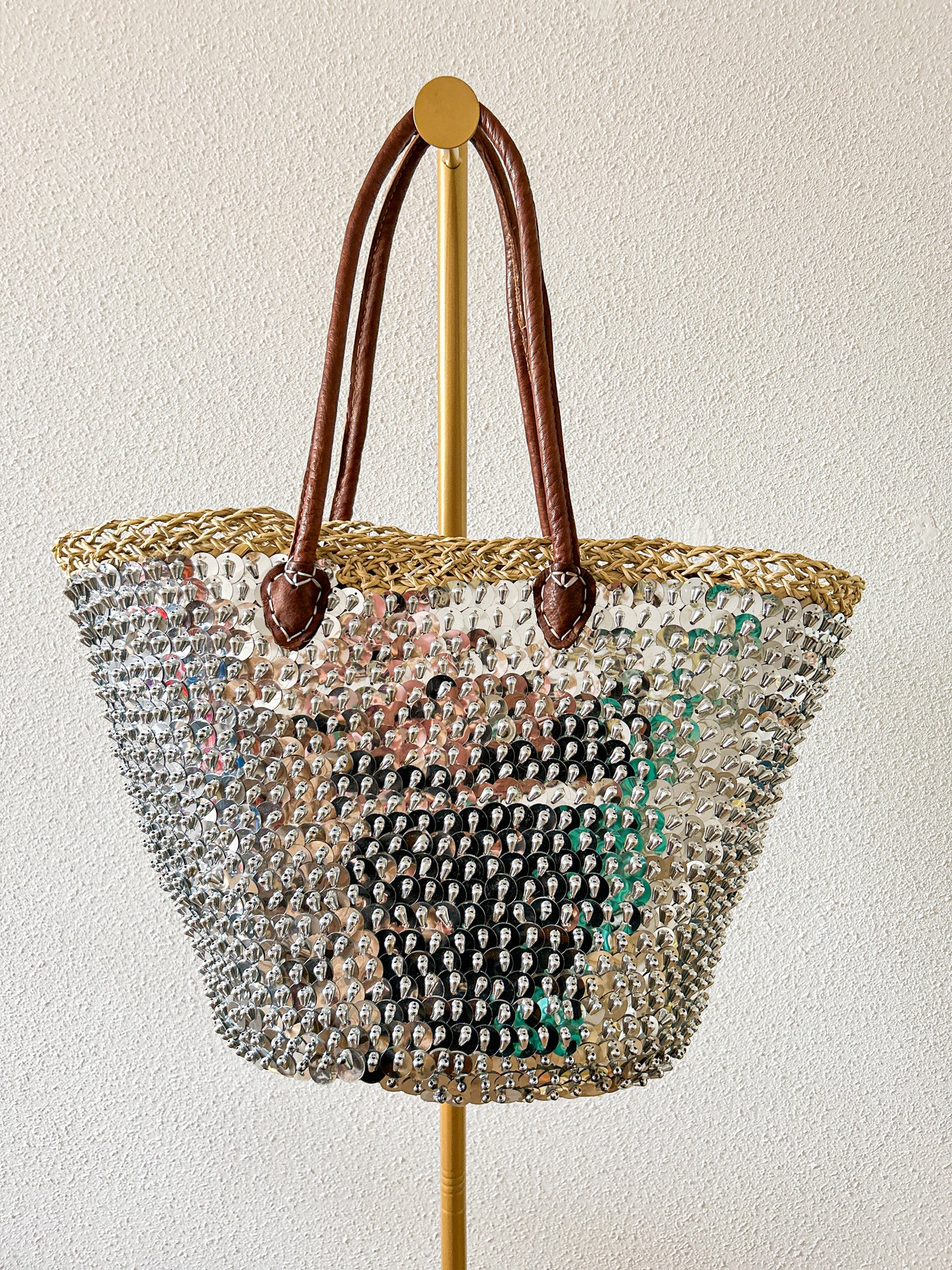 Zilver bullet lovertjes strandtas