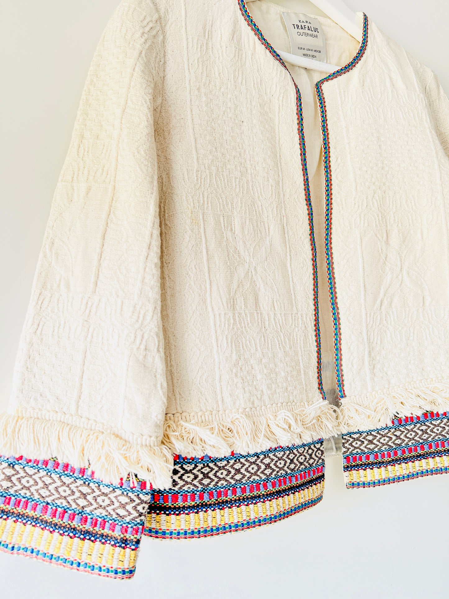 Bohemian ecru vest/jacket Zara
