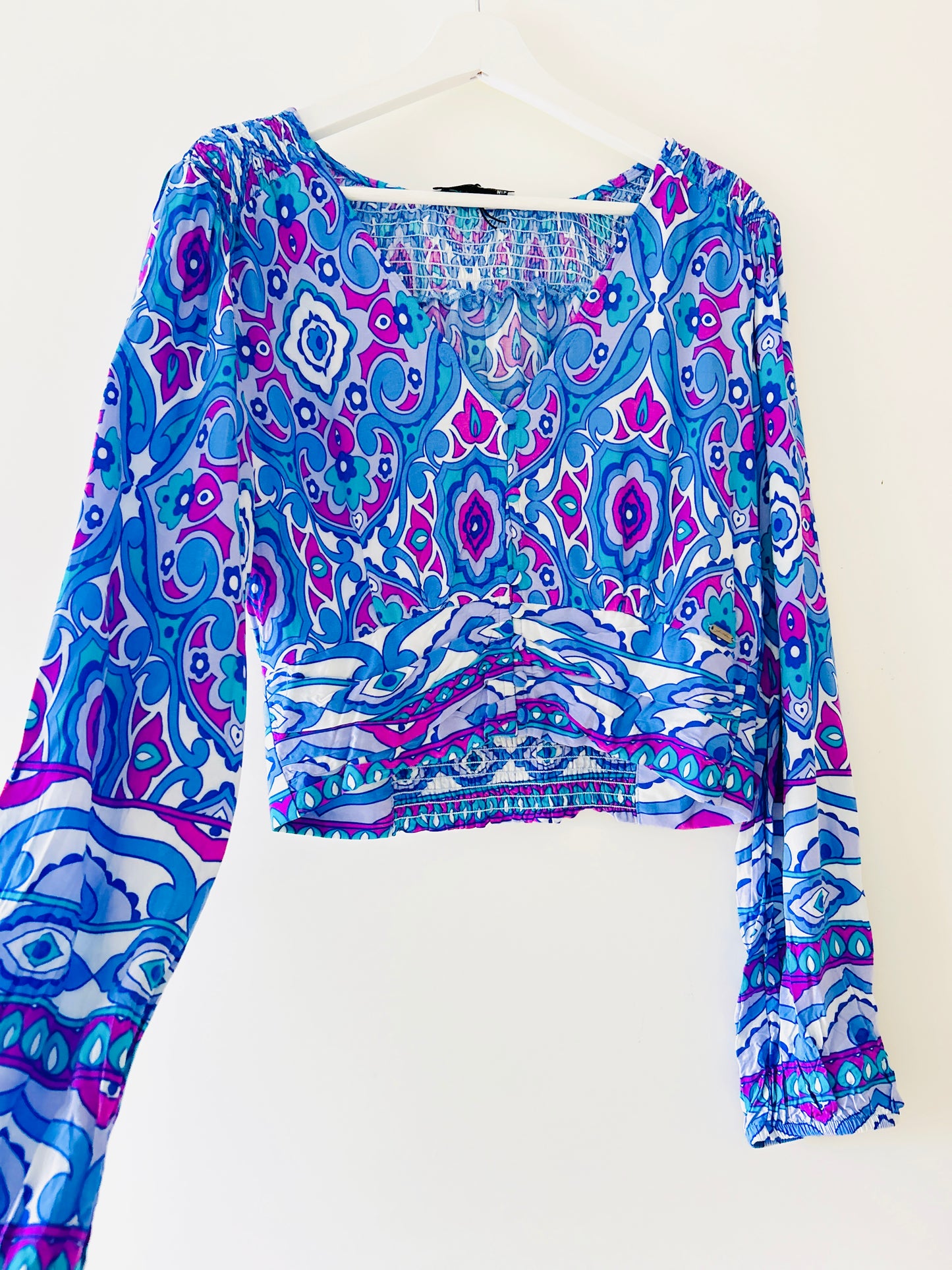 Crop top - Bella blauw