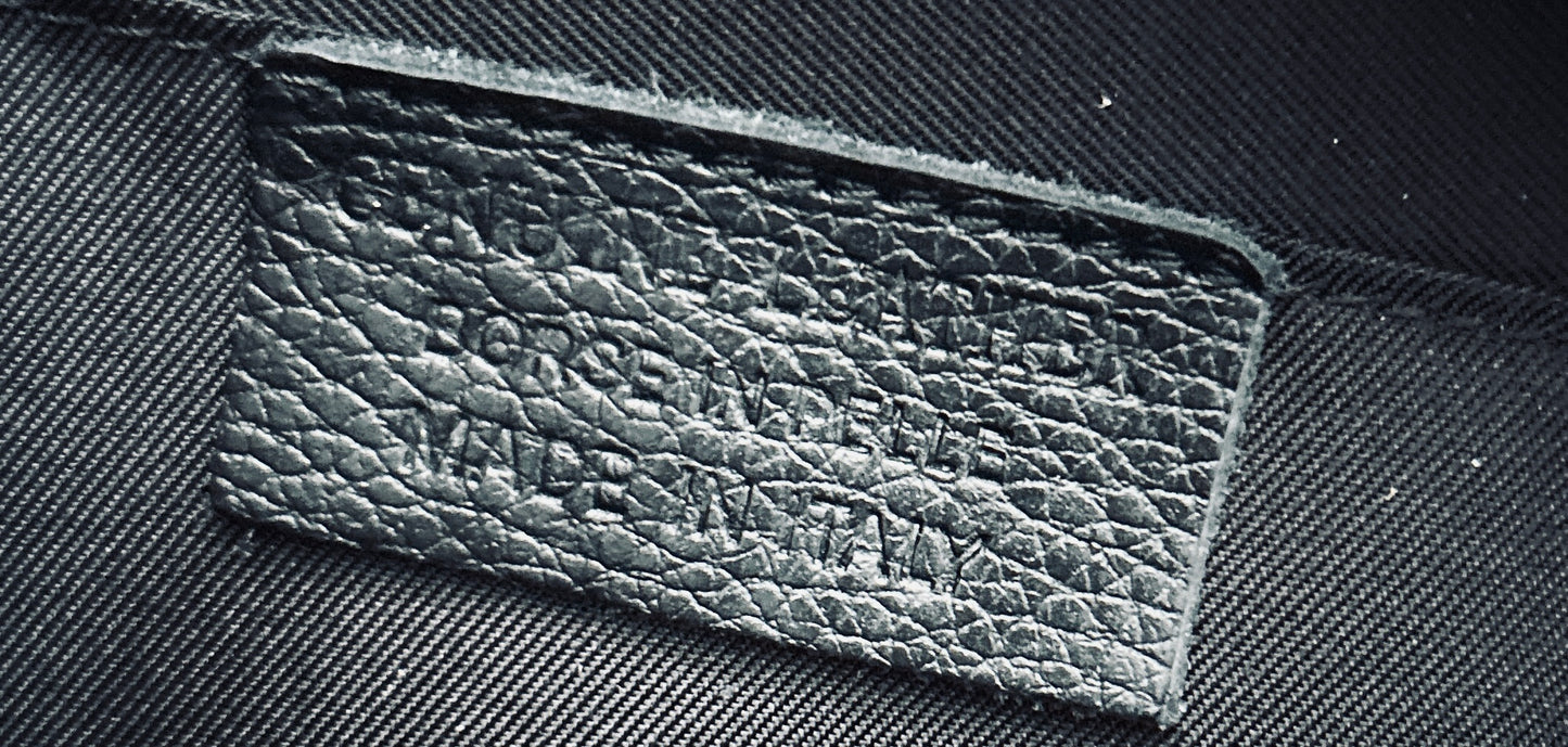 Leren schoudertas - Liora metallic goud