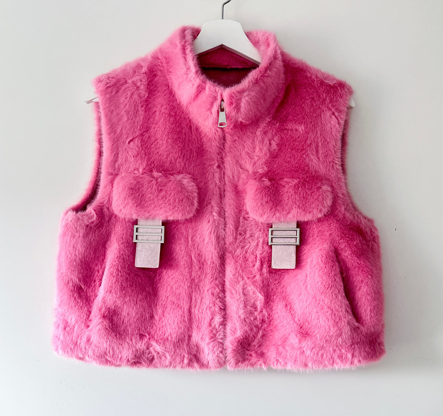 Bodywarmer - Fluffy May roze