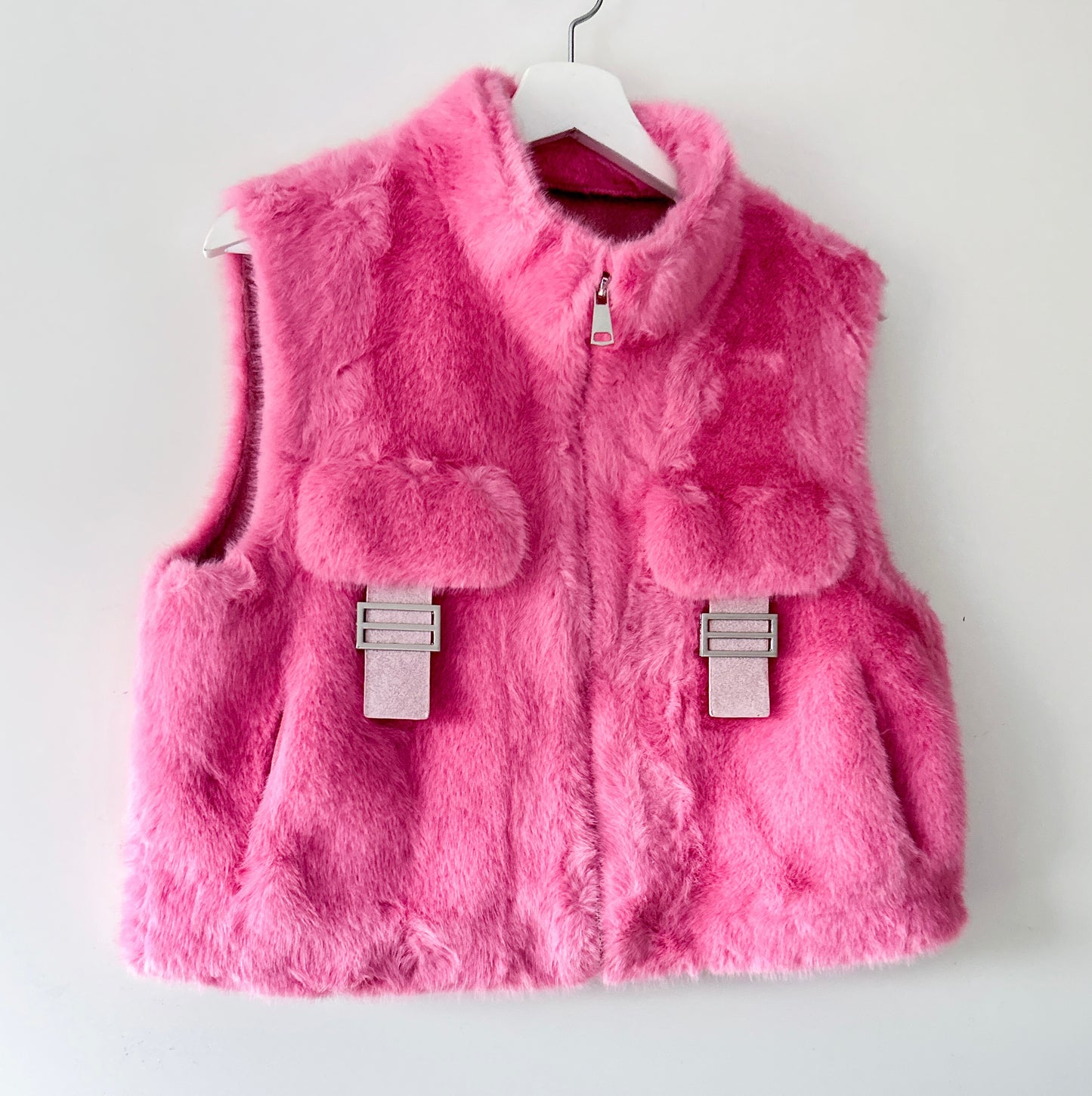 Bodywarmer - Fluffy May roze