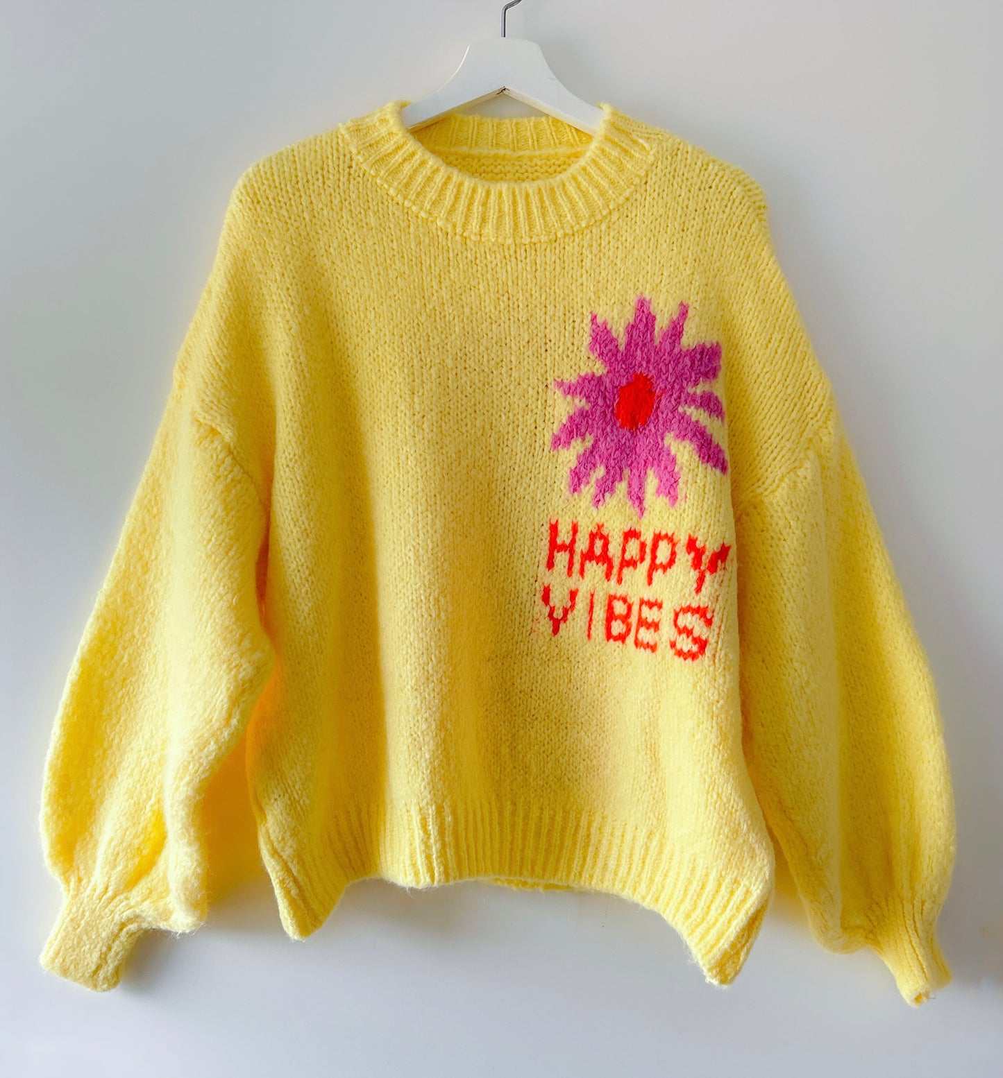 Trui - Good Vibes geel