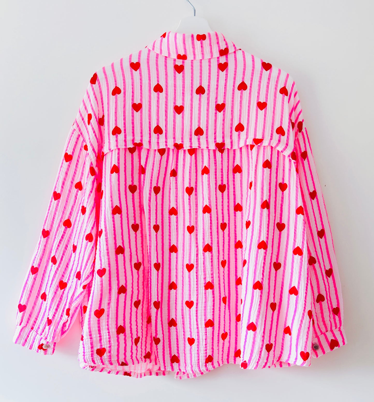Blouse - Love March neon-roze