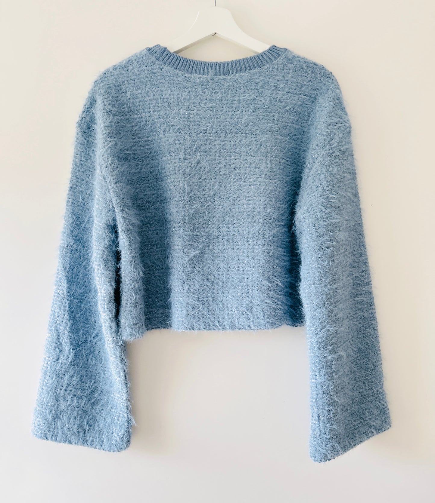 Pull en maille bleu clair Zara