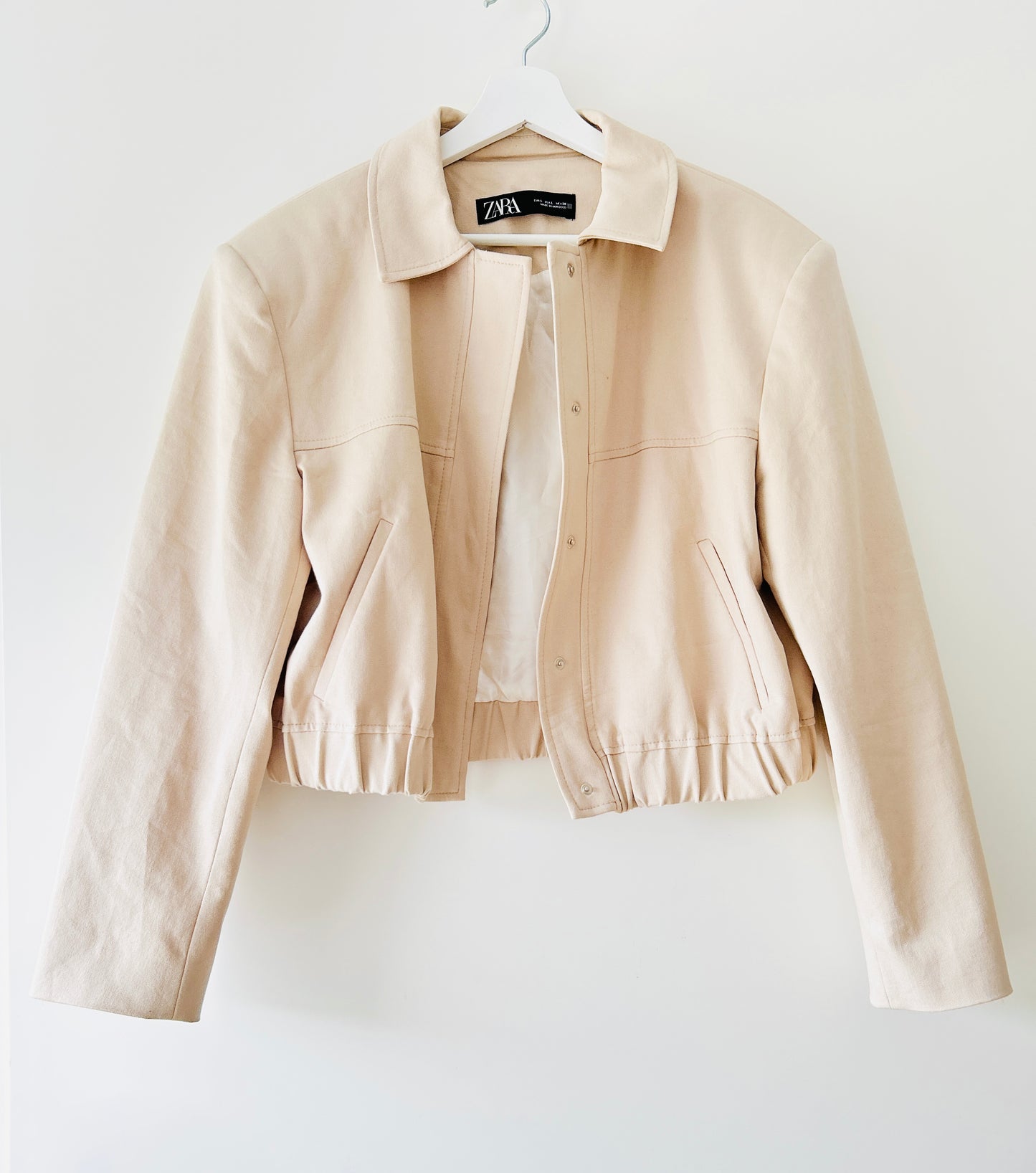 Veste bomber beige/crème Zara